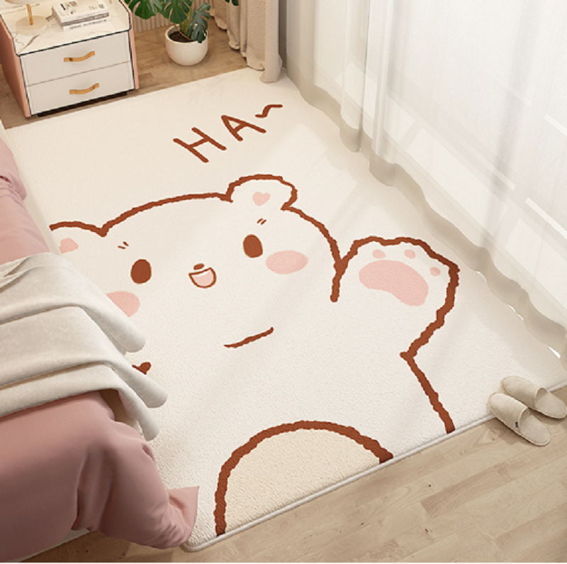 Faux Lambswool Rug Cute Ha Bear