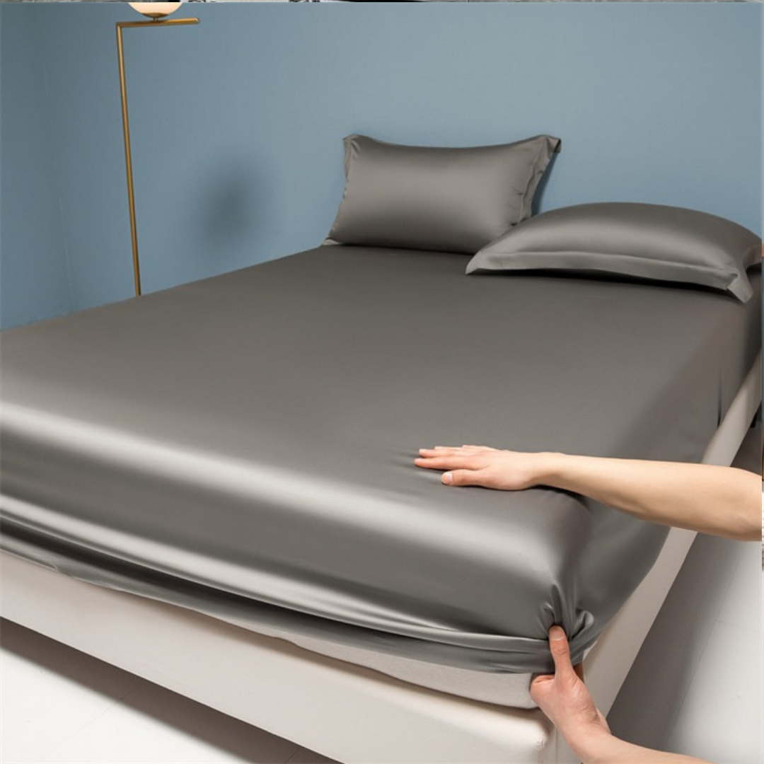 60s Long Staple Cotton Fitted Sheet Grey