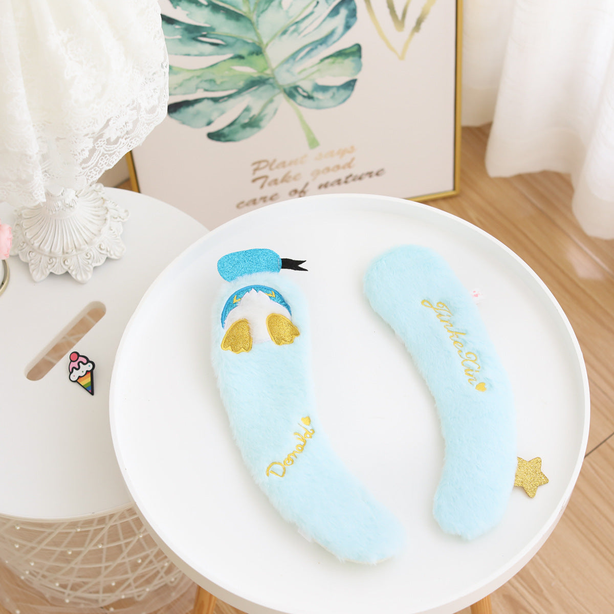 Fluffy Winter Cartoon Toilet Seat Cover Cute Donald Duck
