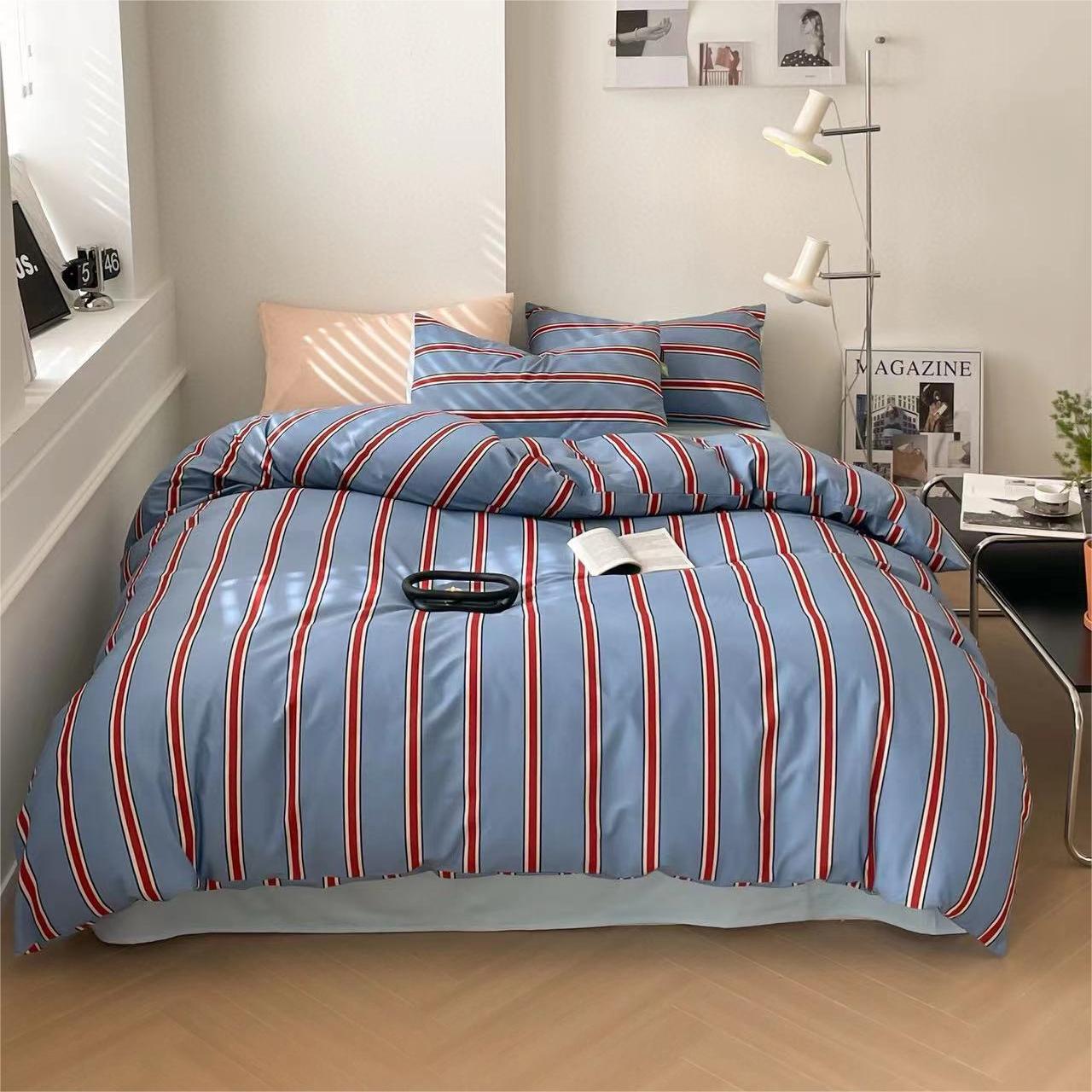 40s Pure Cotton 4 in 1 Bedding Sets Vintage Stripes