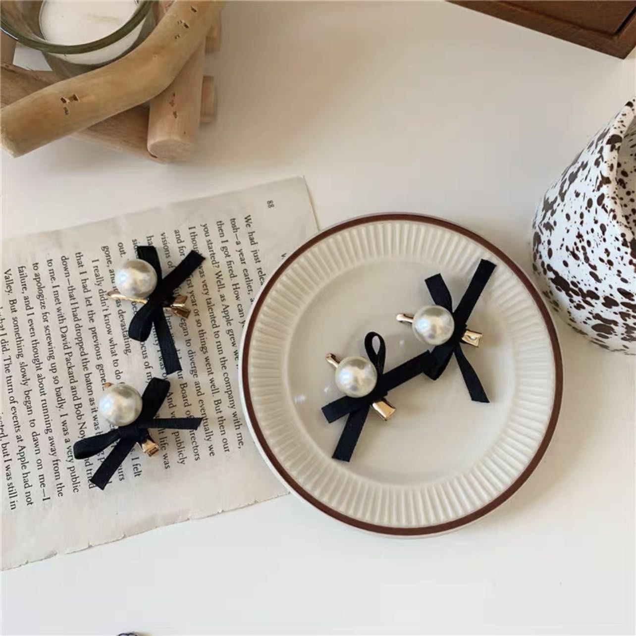 A Pair Of Pearl Clips