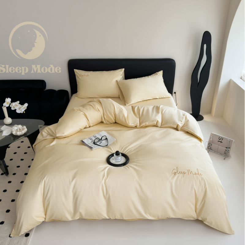 100s Long-Staple Cotton Four Piece Bedding Set Honey Silk Dream