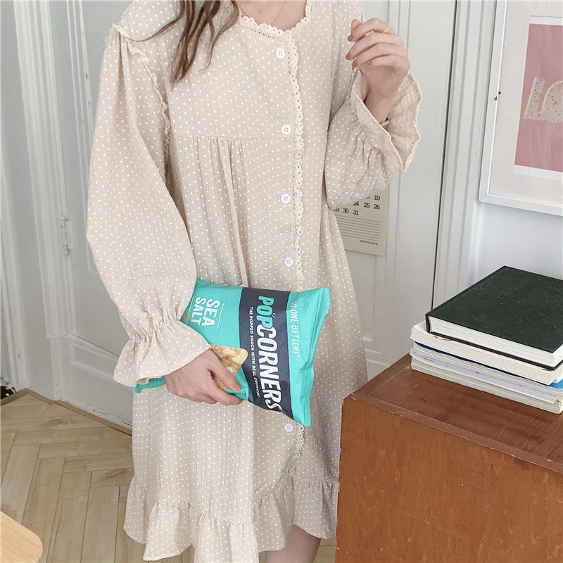 Small Polka Dot Lace Can Be Worn Outside Home Clothes