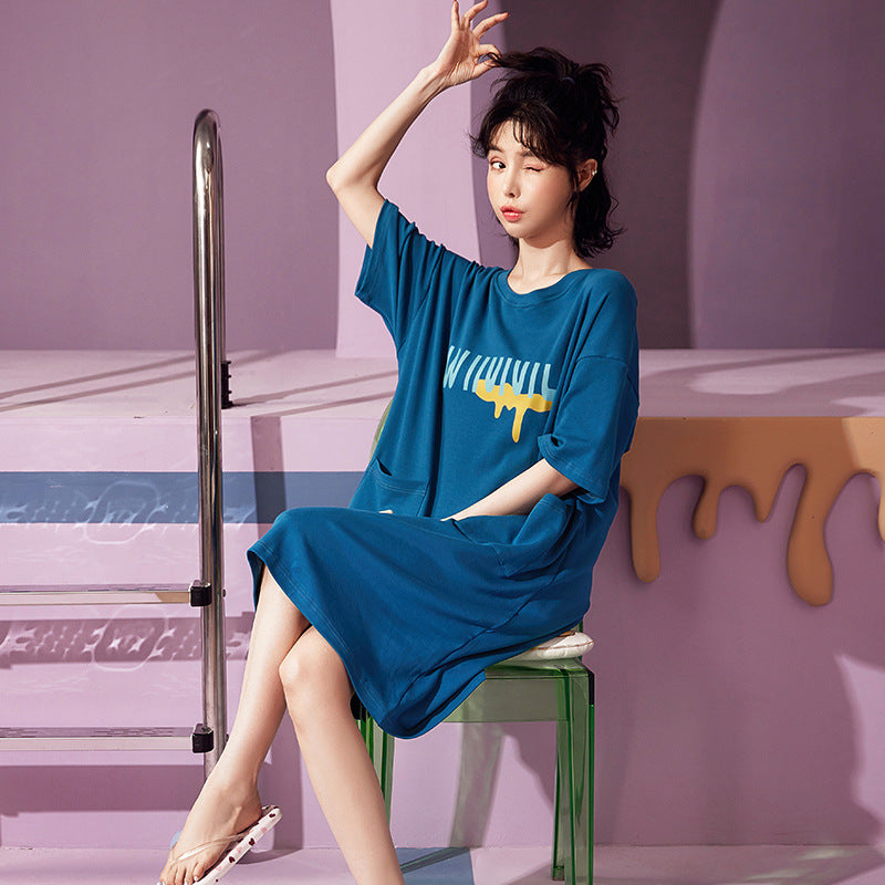 Couple Style Blue Winnie The Pooh Pajamas