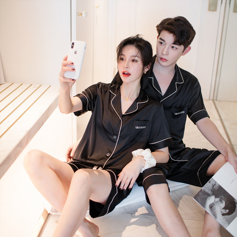 Simple Fashion Couple Pajamas