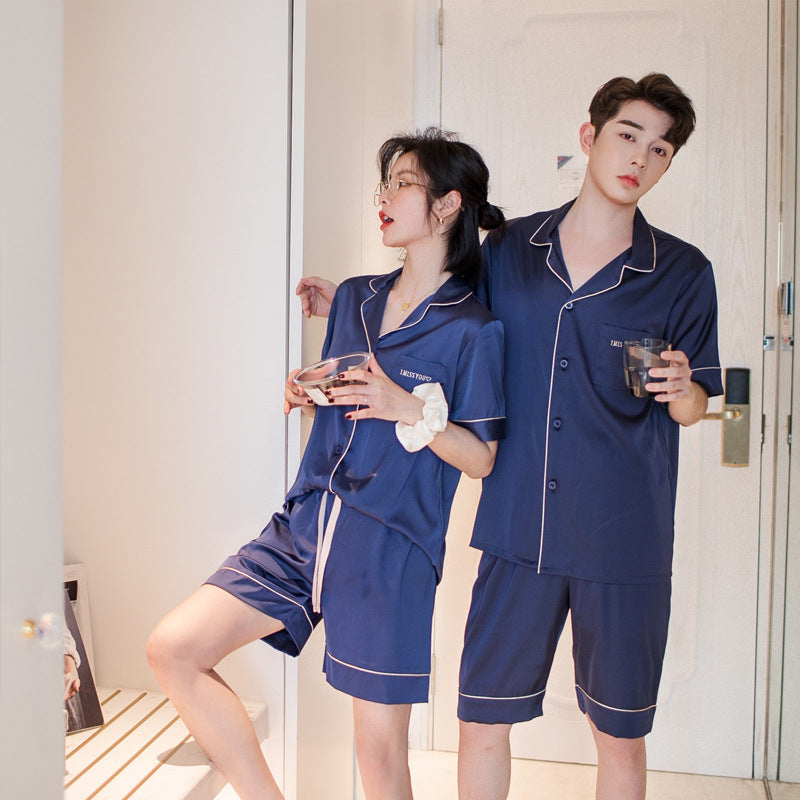 Simple Fashion Couple Pajamas
