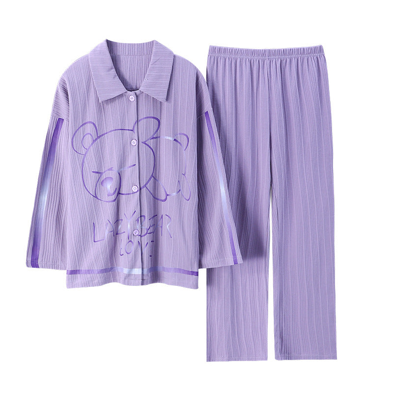 Couple Pajamas Spring Autumn Pure Cotton