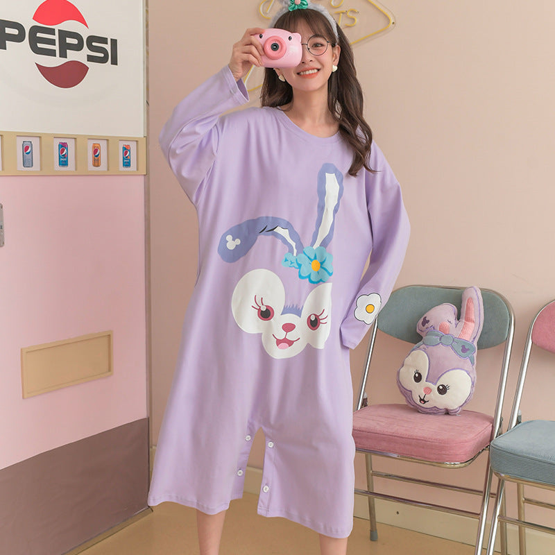 Women\'S Pure Cotton One-Piece Skirt In Pajamas