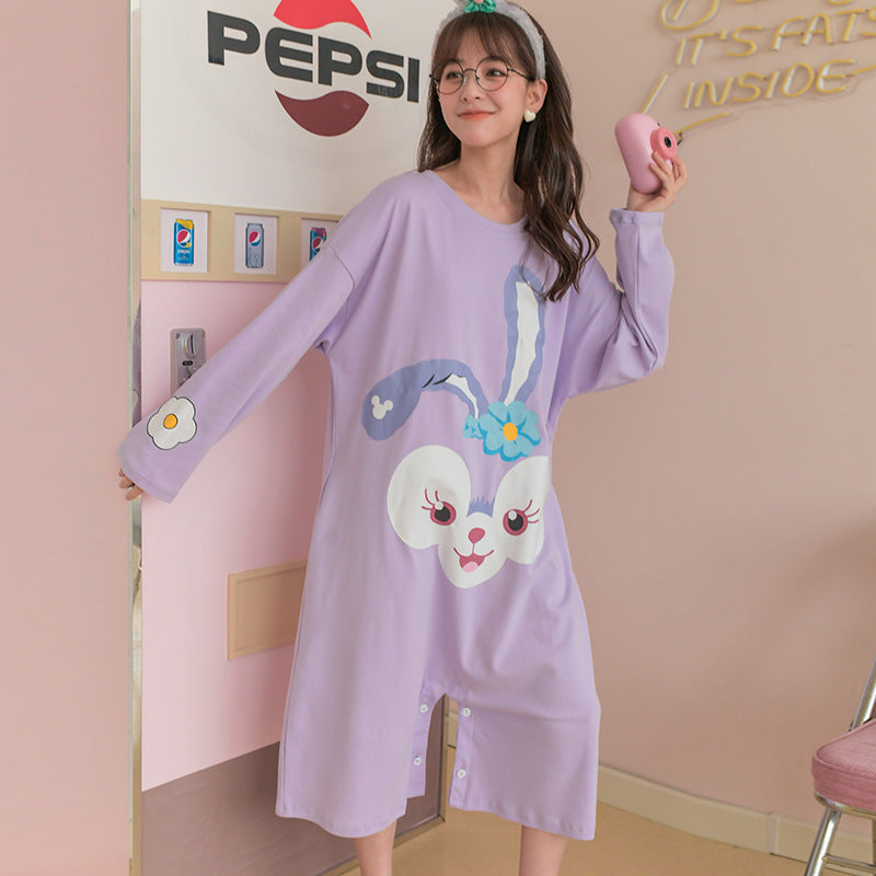 Women\'S Pure Cotton One-Piece Skirt In Pajamas