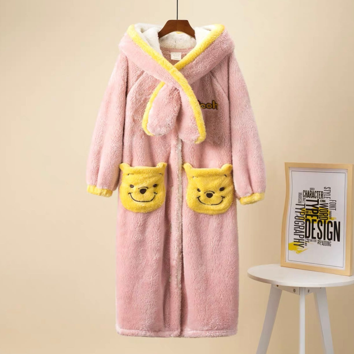 Winter Ultra Warmth Coral Fleece Gown Winnie Pink