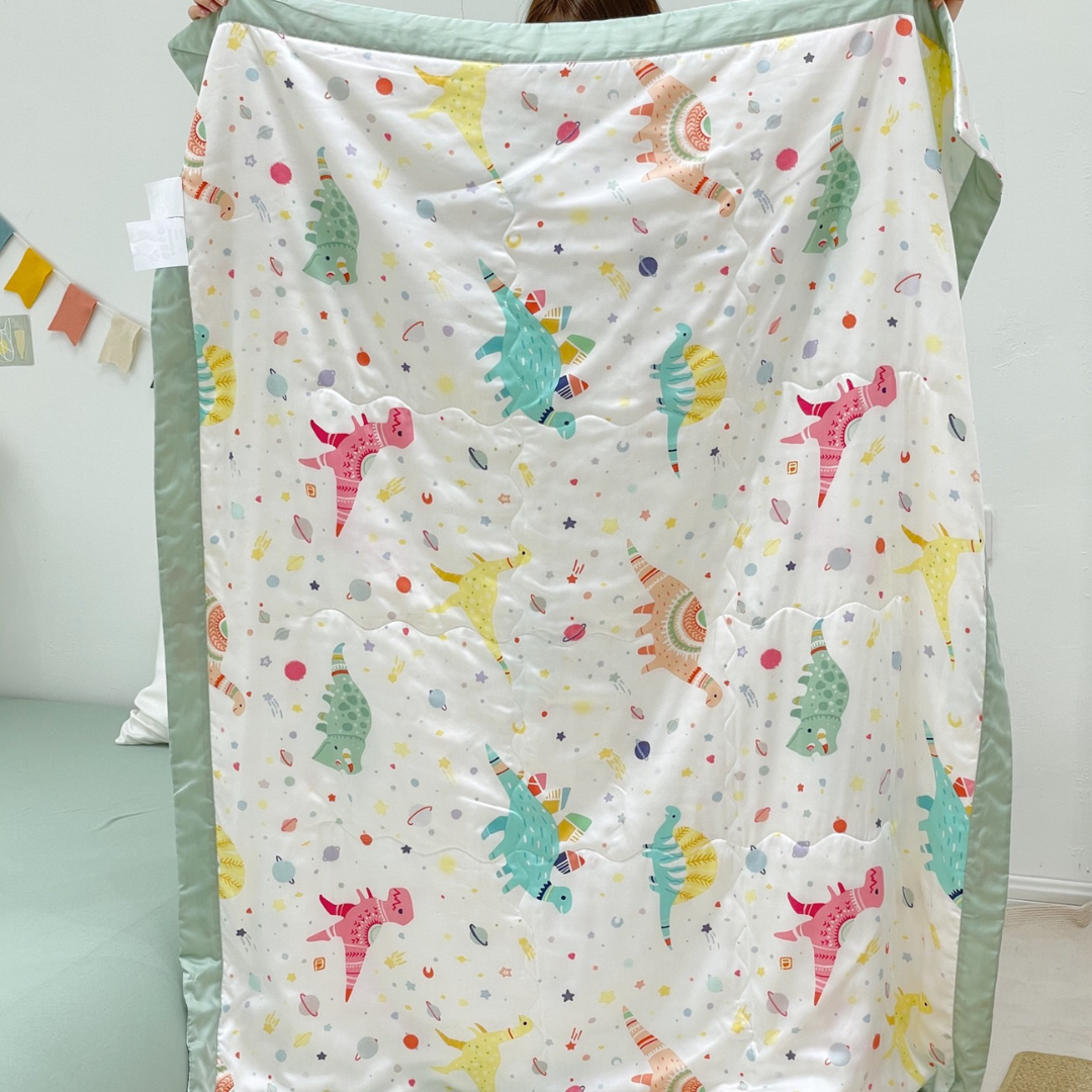 60s Lenzing Tencel Kids Summer Quilt Dinosaur Party
