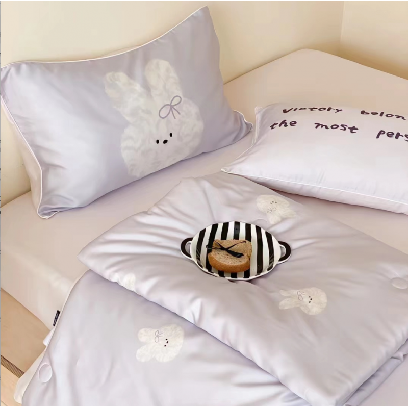 100s Long Staple Cotton Duvet Cover Set in 3 Bunny