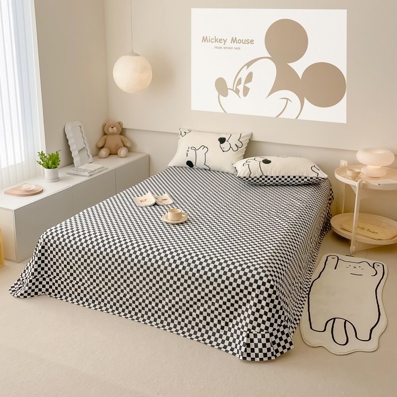 40s Pure Cotton Fitted Sheet 3 in 1 Bedding Sets Line Dog