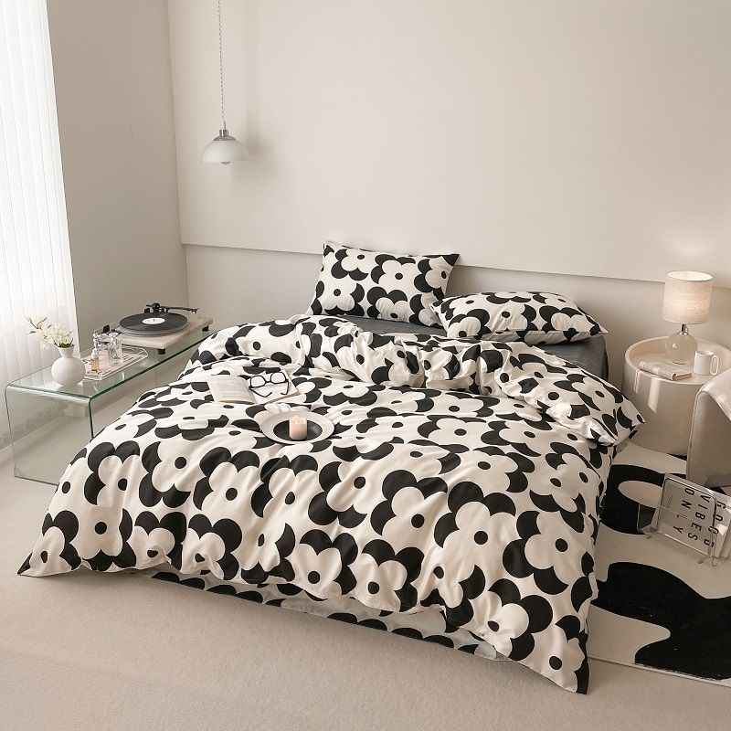 40S Pure Cotton Reversible 3 in 1 Bedding Sets Flower