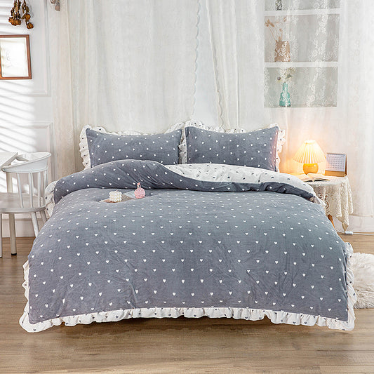 Winter Use Three Pieces Bedding Set Soft And Comfortable
