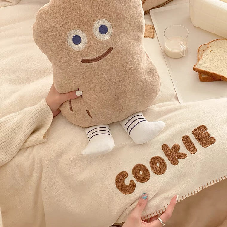 High GSM Milk Velvet Set in 4 Cookie Complimentary Matching Cushion