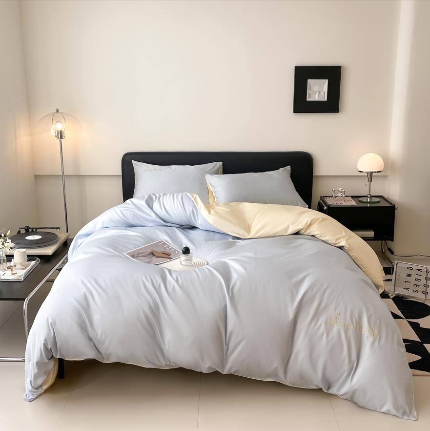 60s Long Staple Cotton Four Piece Set-Blue