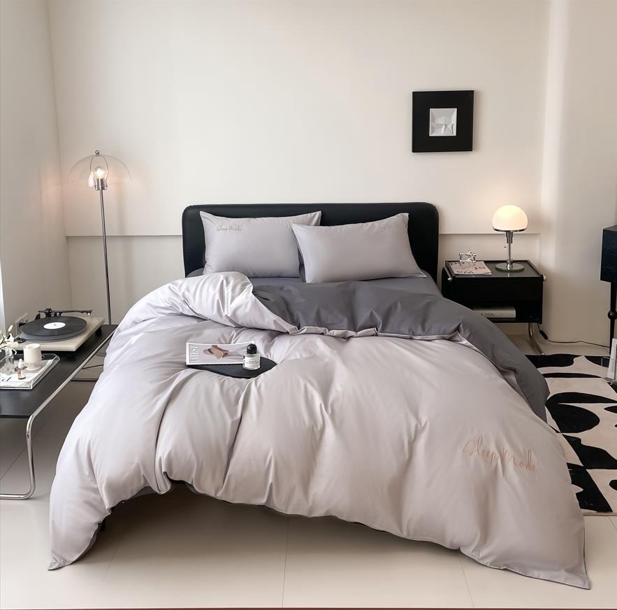 60s Long Staple Cotton Four Piece Set-Grey