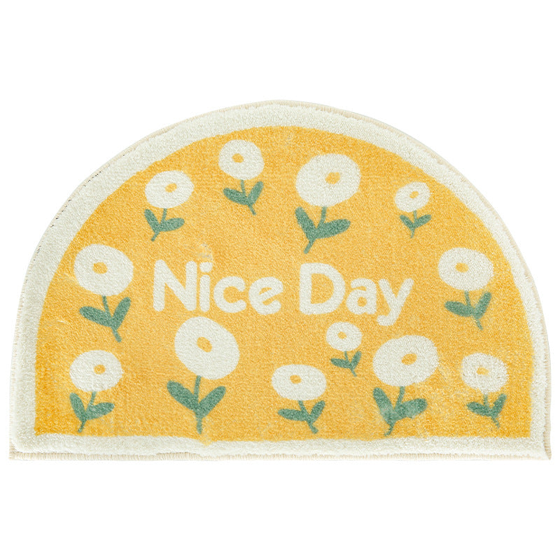 Faux Lambswool Bathroom Absorbent Nonslip Rug White Floar