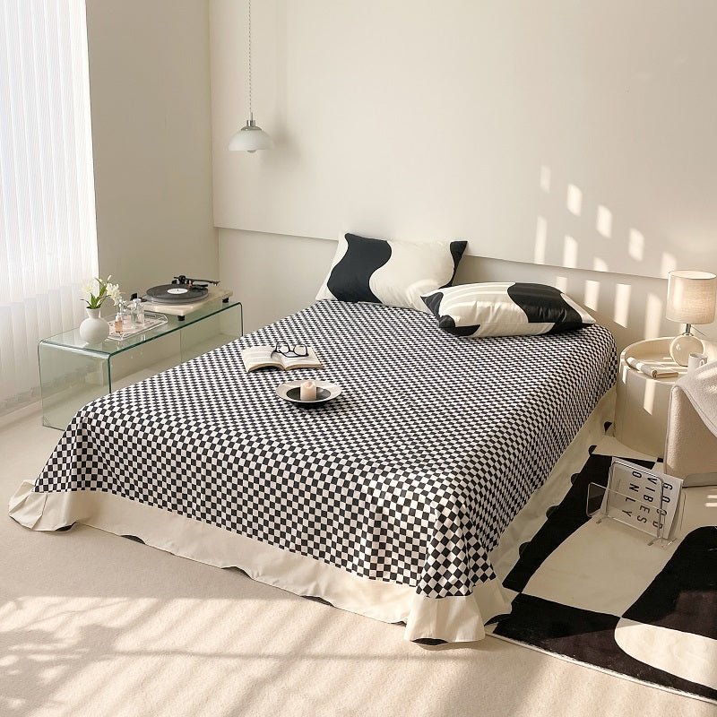 40s Pure Cotton Fitted Sheet 3 in 1 Bedding Sets Wave