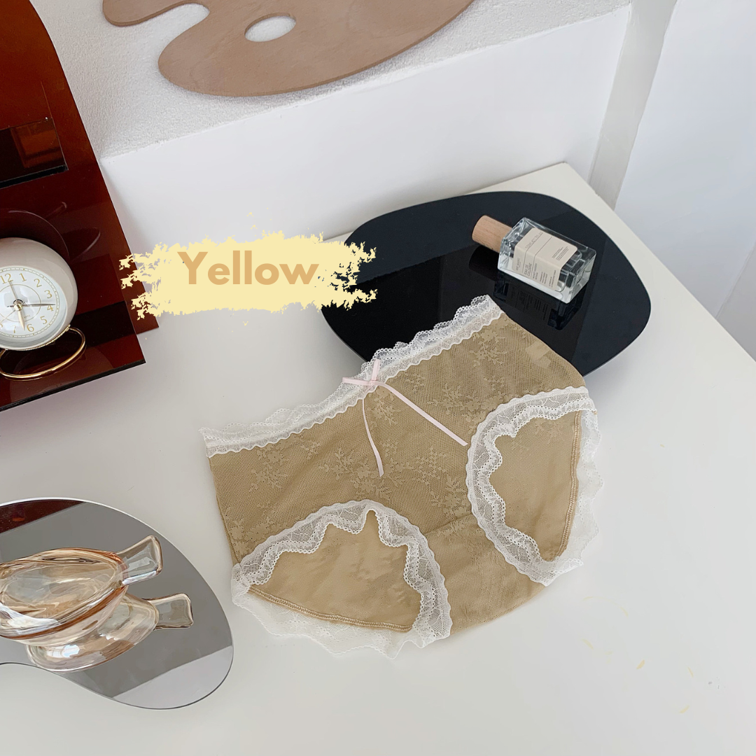 Soft and Skin-friendly Panties Mystical Chiffon Yellow