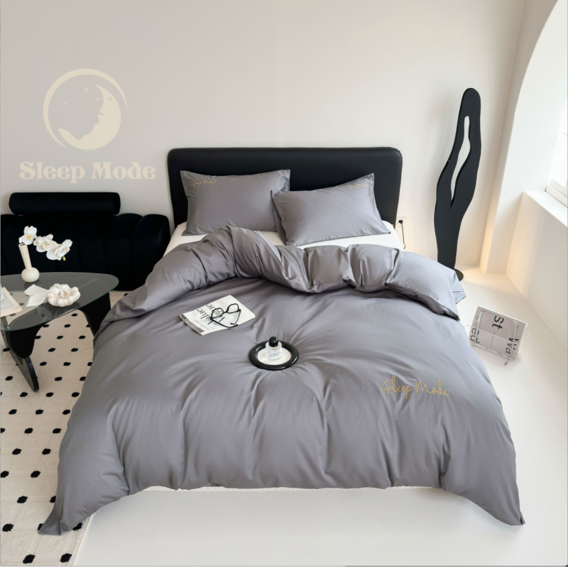 100s Long Staple Cotton Duvet Cover Set in 3 Starry Grey