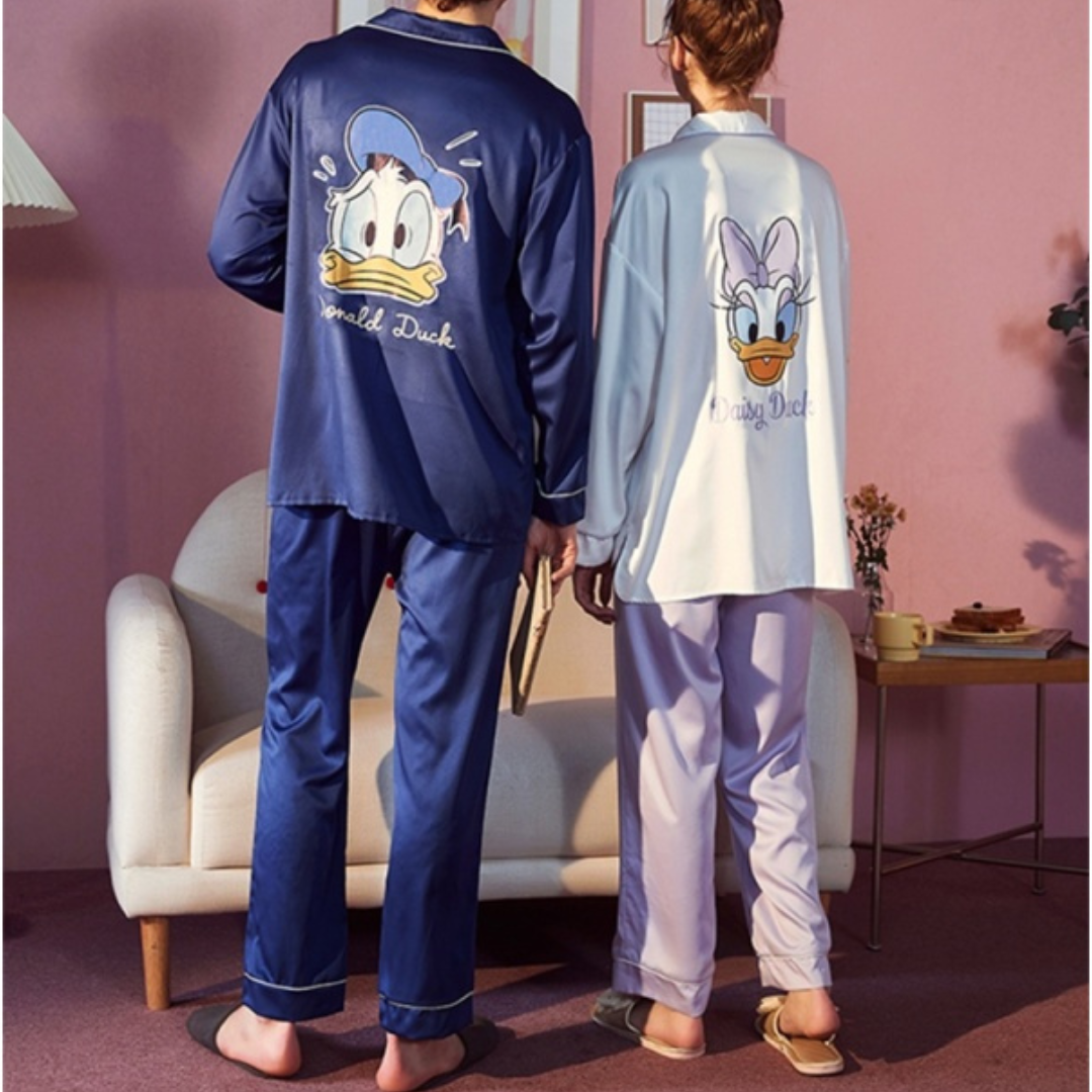 Donald Duck Print Ice Silk Pajamas