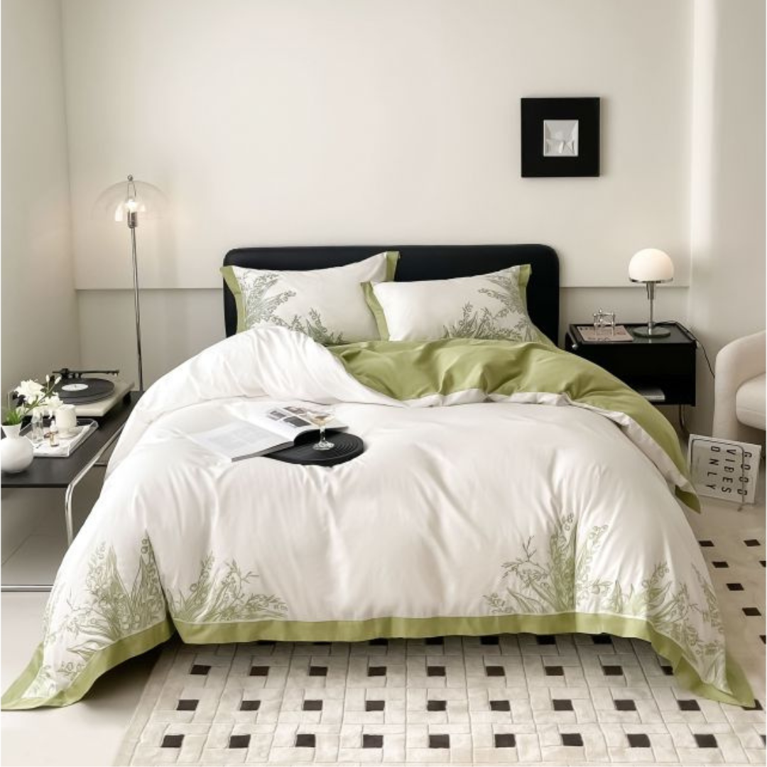 60s European Lily Of The Valley Embroidery Light Luxury Ins Style