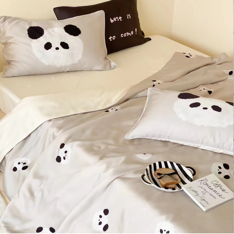 100s Long Staple Cotton Duvet Cover Set in 3 Panda