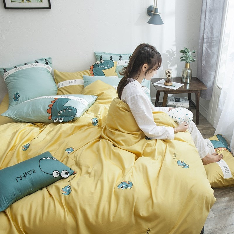 Small Dinosaur Plush Cotton Four-Piece Set