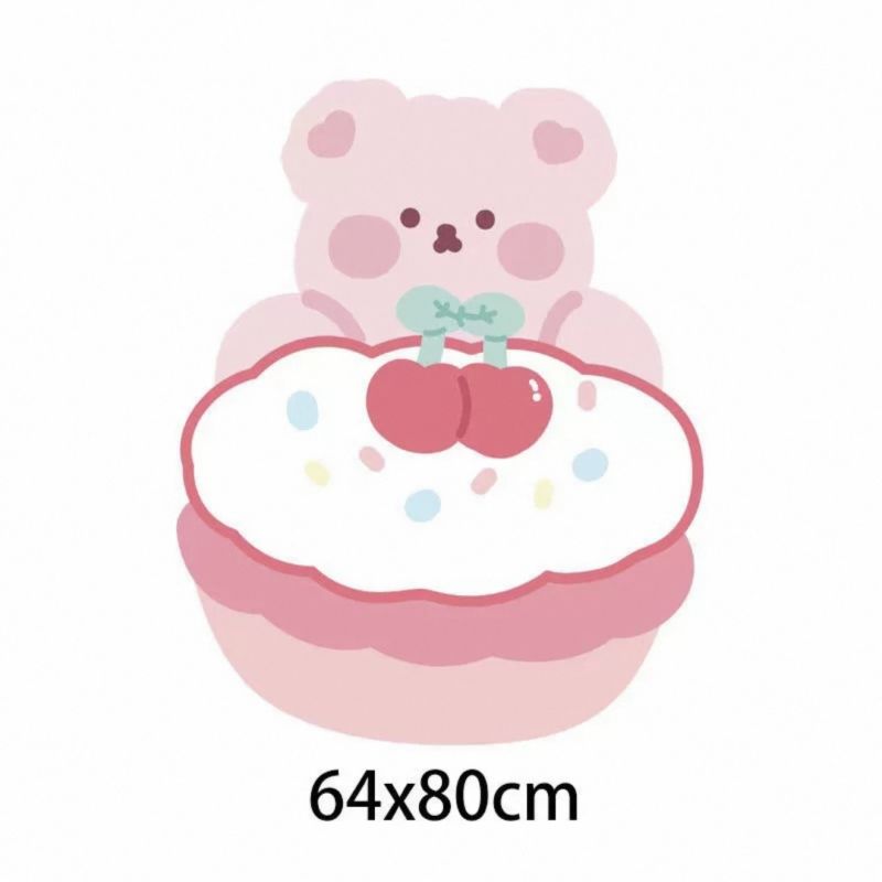 Cartoon Cute Blanket Shaped Floor Mat Honey Bear