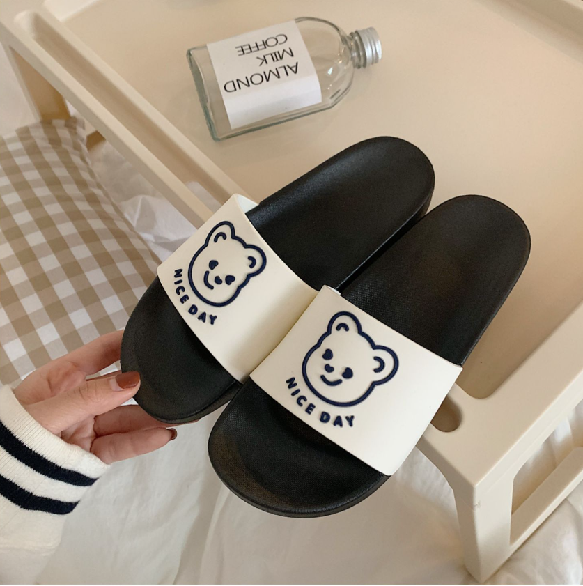 Waterproof Super Soft Slippers Baby Bear Black