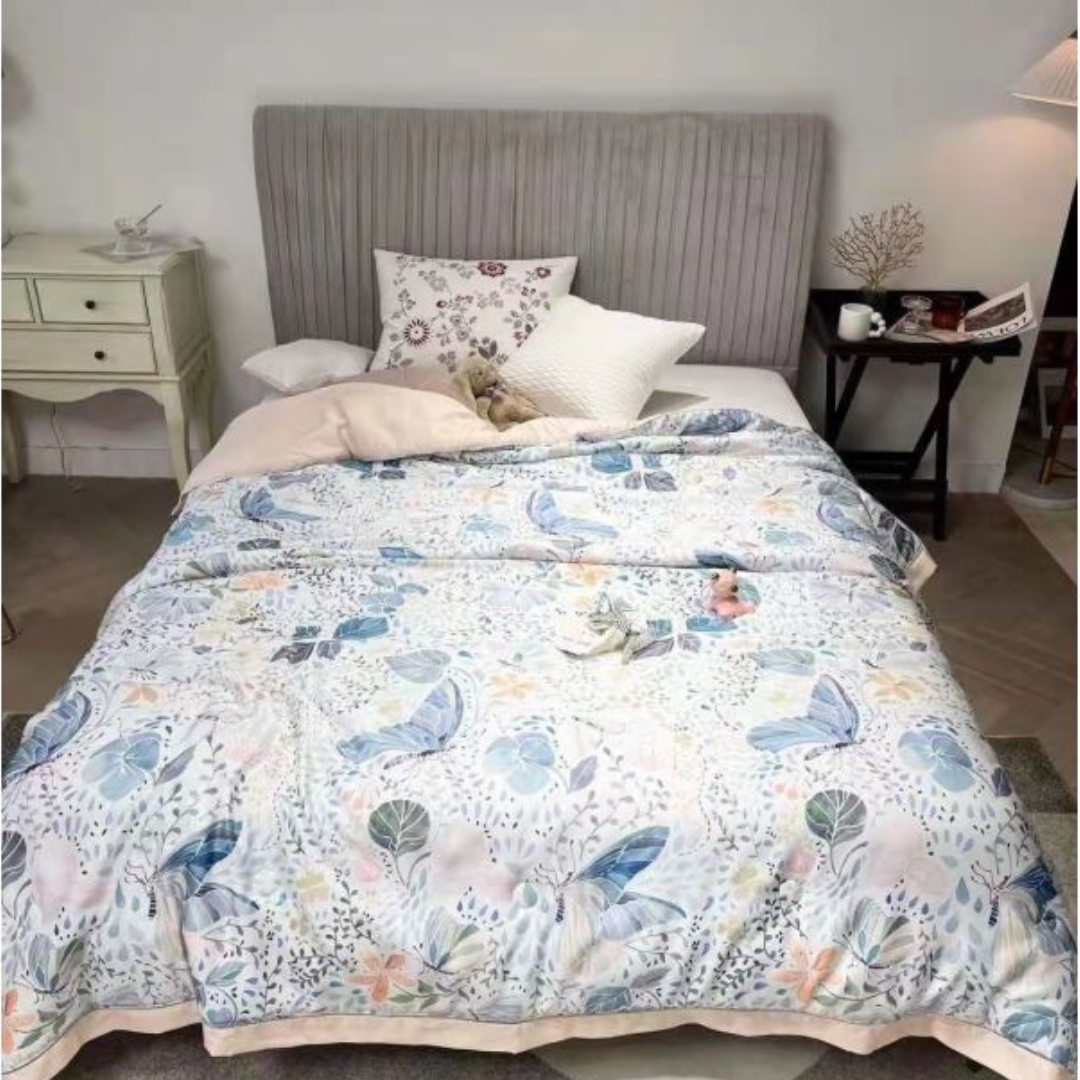 60s Lenzing Tencel Silk Summer Quilt Dream Butterfly
