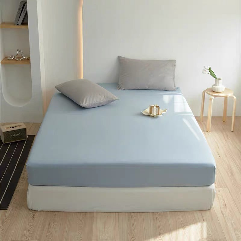 60s Long Staple Cotton Fitted Sheet Blue