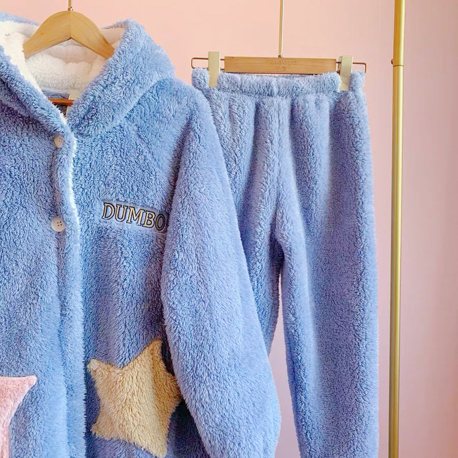 Winter Ultra Warmth Coral Fleece Gown Set Dumbo