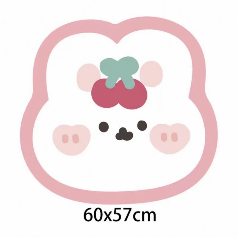 Faux Lambswool Irregular Cute Rug Bunny