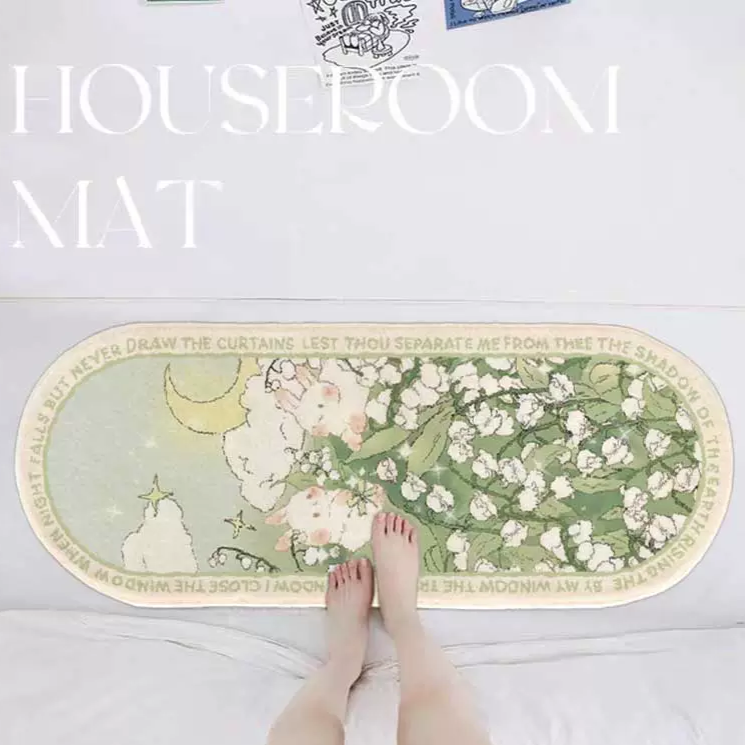 Faux Lambswool Bedside Rug Lily Bunny