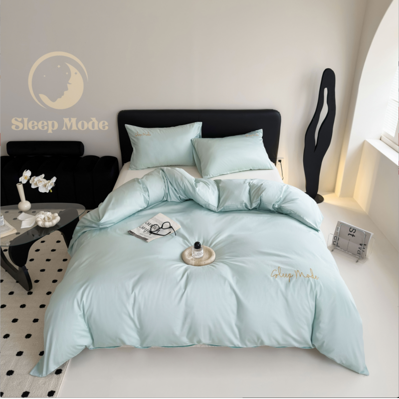 100s Long Staple Cotton Duvet Cover Set in 3 Green