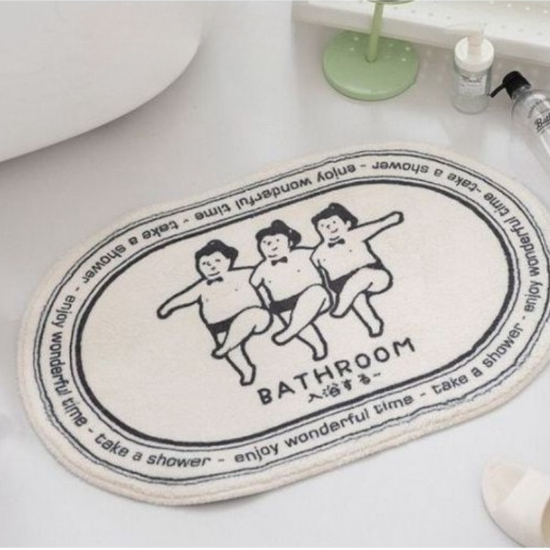 Faux Lambswool Bathroom Absorbent Non-slip Rug Sumo