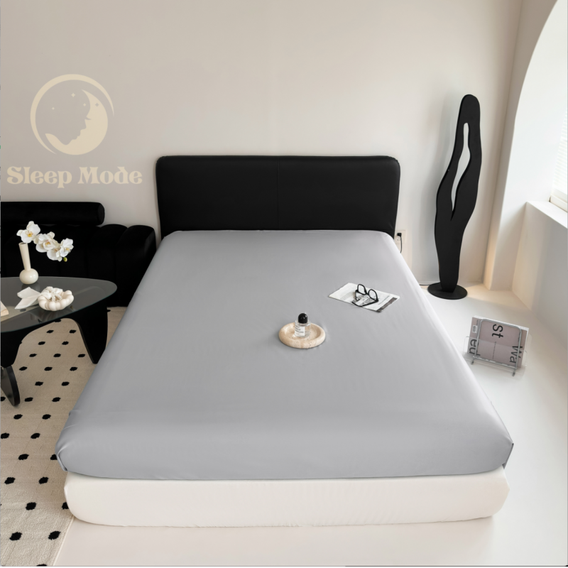 100s Long Staple Cotton Fitted Sheet Misty Grey