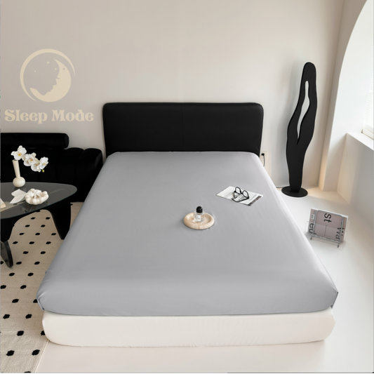 100s Long Staple Cotton Fitted Sheet Misty Grey