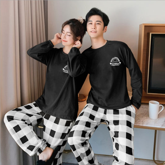 [Plaid Duck]Cotton Couple Pajamas