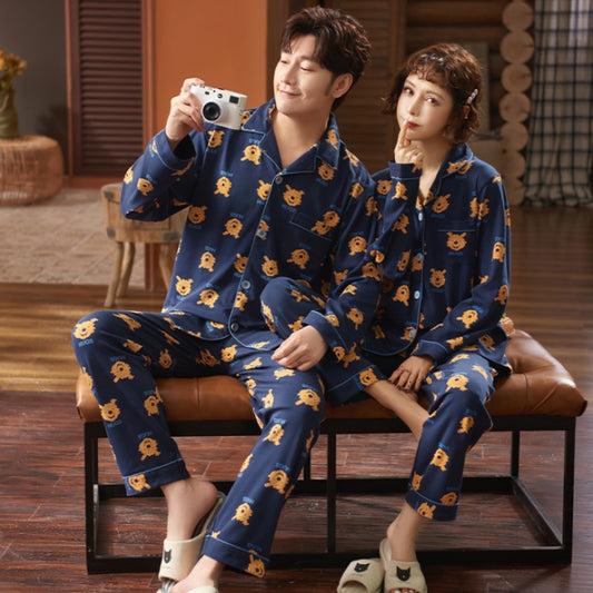 [Bubble Bear]Cotton Couple Pajamas