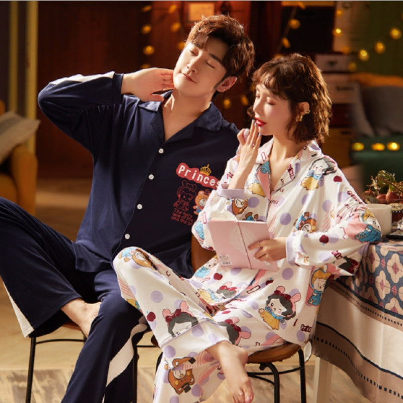 [Snow White]Cotton Printed Couple Pajamas