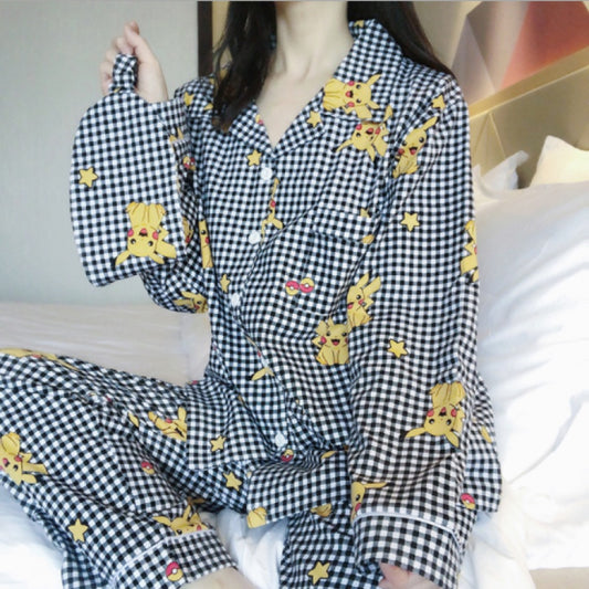 [Pikachu] Free Eye Mask ~ Cotton Couple Pajamas