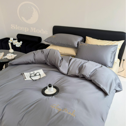 100s Long Staple Cotton Four Piece Bedding Set Midnight Embrace Yellow