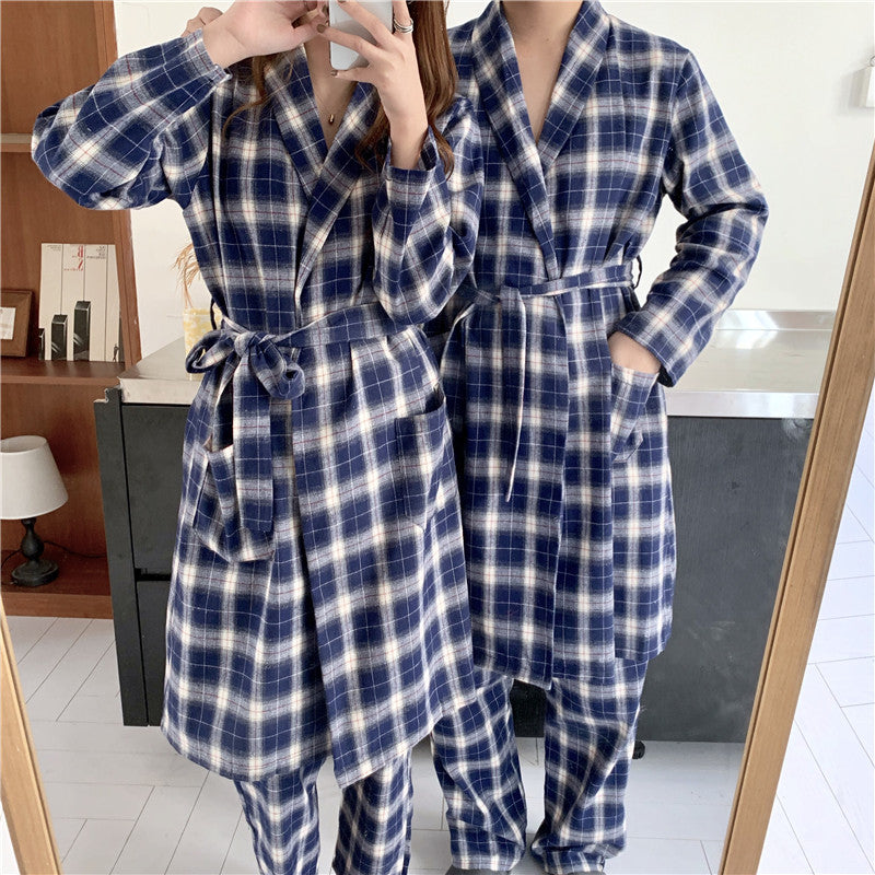 Retro Plaid Loose Pajamas