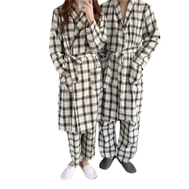 Retro Plaid Loose Pajamas