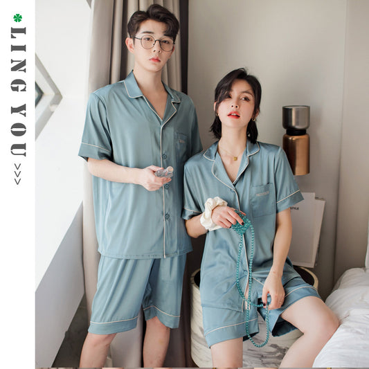 Simple Fashion Couple Pajamas