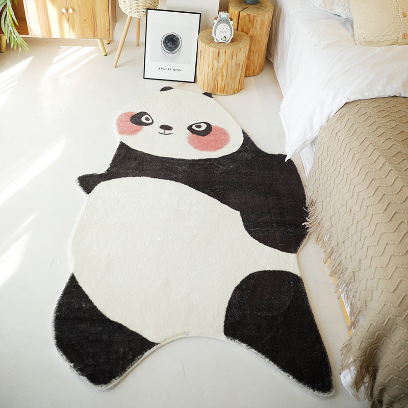 Faux Lambswool Irregular Cute Rug Panda Boy